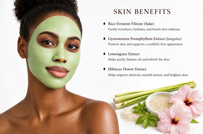 Jiaogulan + Hibiscus Cleansing Mask - JolieSKN